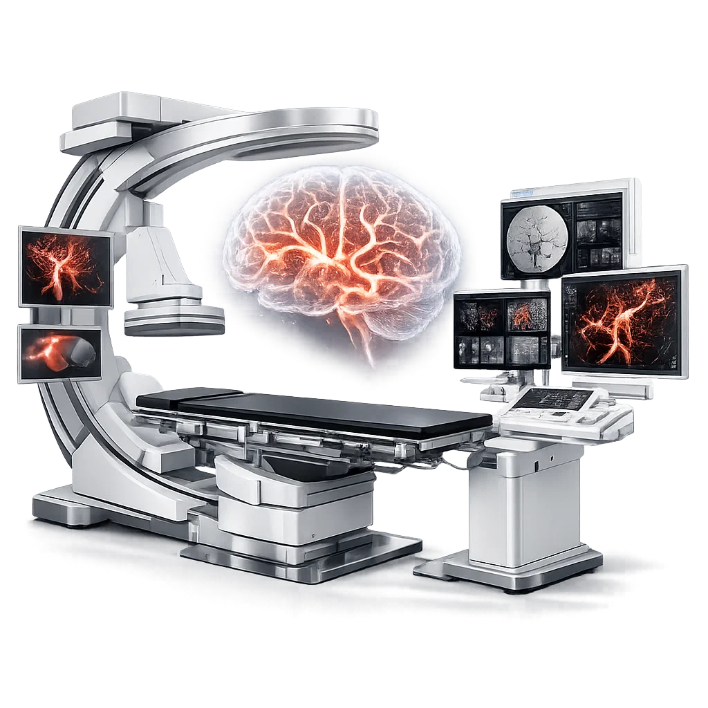تقنيات القسطرة المخية المتقدمة داخل مركز السكتة الدماغية