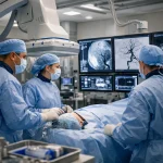 إجراء القسطرة المخية داخل غرفة قسطرة متخصصة مجهزة بأحدث أجهزة الأشعة