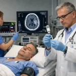 إعطاء العقار المذيب للجلطة لمريض سكتة دماغية داخل وحدة سكتة دماغية متخصصة