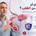 رسم توضيحي يوضح العلاقة بين اضطراب ضربات القلب والجلطات الدماغية.