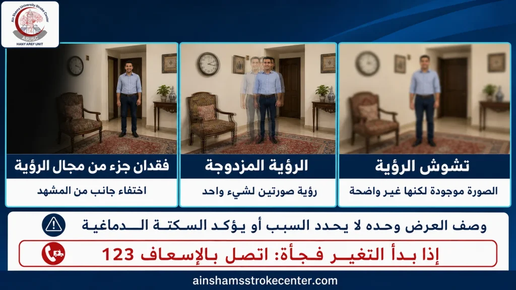 الفرق بين تشوش الرؤية والرؤية المزدوجة وفقدان جزء من مجال الرؤية